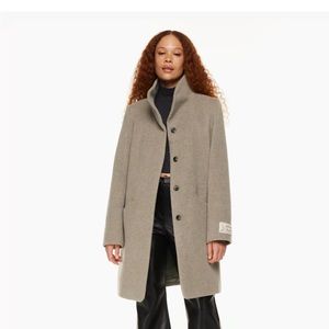 Aritzia new Cocoon Coat - Heather Dark Taupe